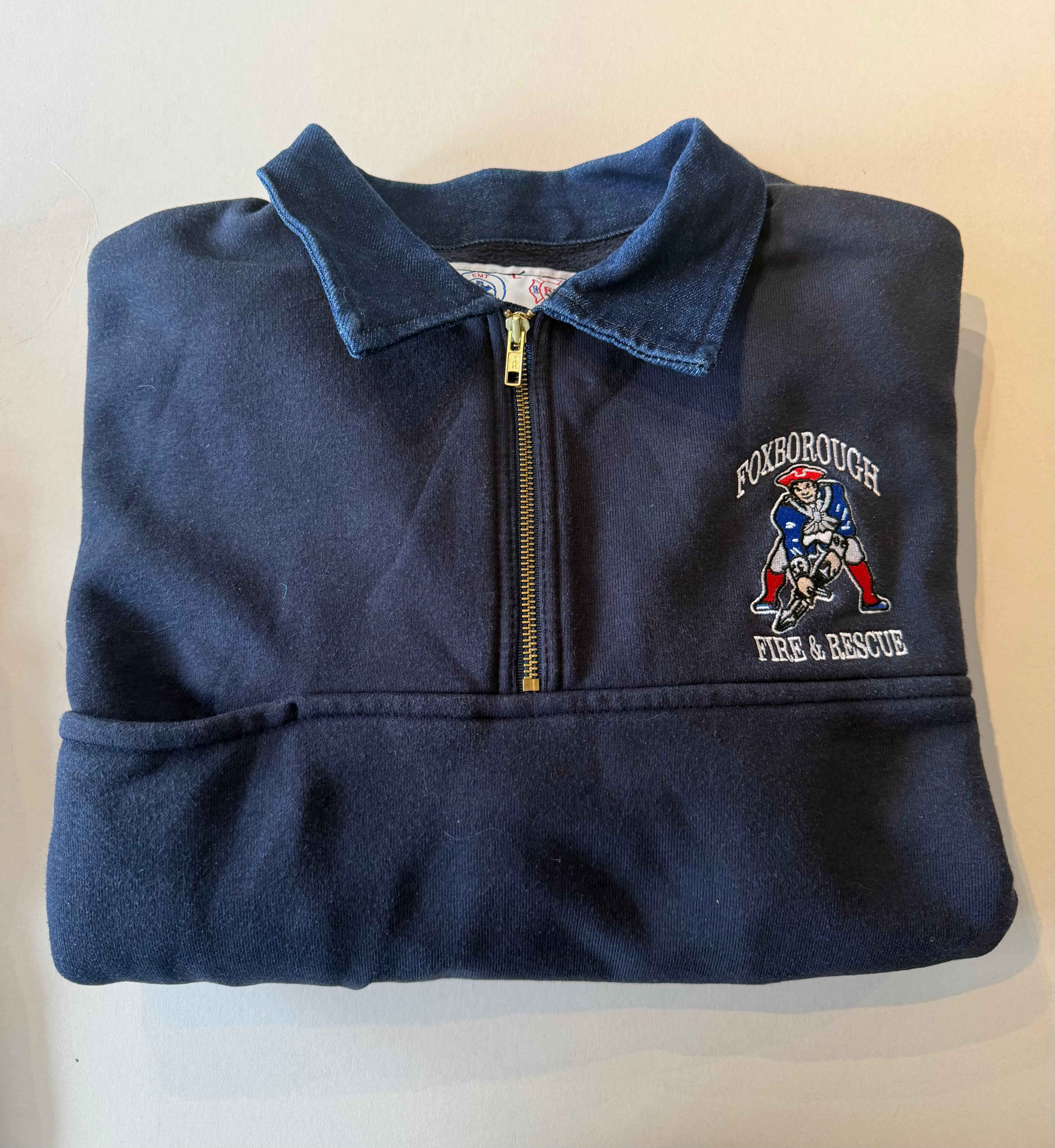 vintage 80s game work wear- 1/4 zip sweatshirt