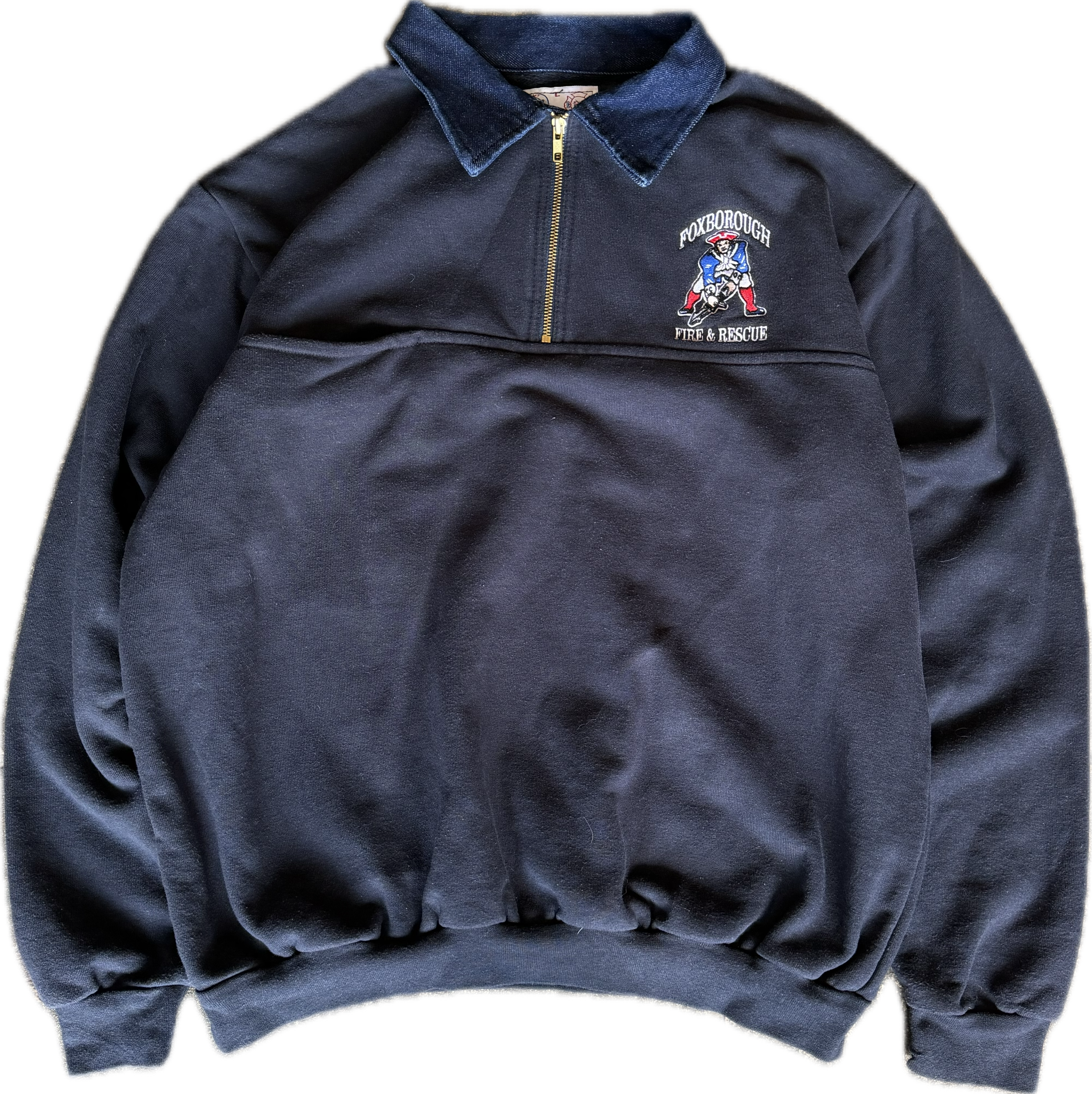 vintage 80s game work wear- 1/4 zip sweatshirt